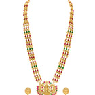Peora Royal Heritage Bridal Necklace Set - gold