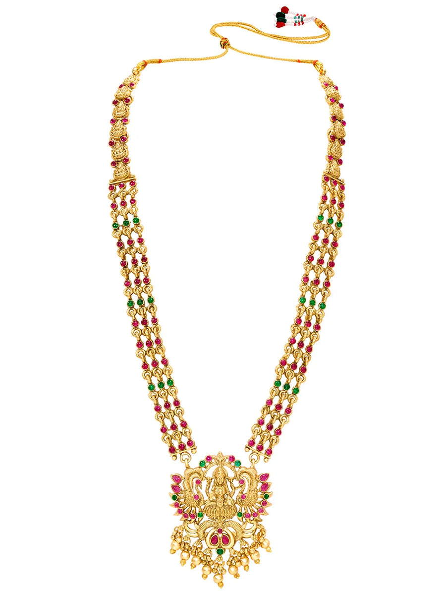Peora Royal Heritage Bridal Necklace Set - gold