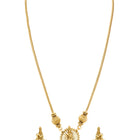 Peora Royal Temple Pearl Necklace Set - Gold