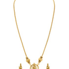 Peora Royal Temple Pearl Necklace Set - Gold