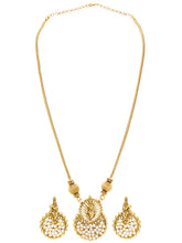 Peora Royal Temple Pearl Necklace Set - Gold