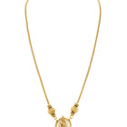 Peora Royal Temple Pearl Necklace Set - Gold