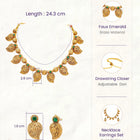 Gold Plated Green Mango Motif Necklace Set