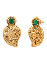 Gold Plated Green Mango Motif Necklace Set