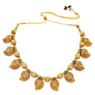 Gold Plated Green Mango Motif Necklace Set