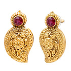 Gold Plated Ruby Mango Motif Necklace Set