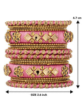 Blue Bliss Silk Thread Kundan Bangle