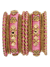 Blue Bliss Silk Thread Kundan Bangle