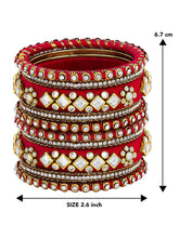 Blue Bliss Silk Thread Kundan Bangle