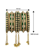 Lush Kundan Silk Thread Bangles