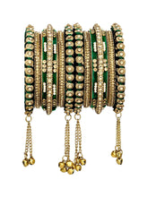 Lush Kundan Silk Thread Bangles