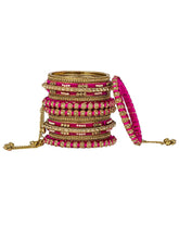 Lush Kundan Silk Thread Bangles