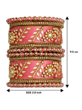 Vibrant Silk Threads Blue Kundan Bangles