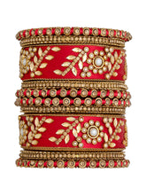 Vibrant Silk Threads Blue Kundan Bangles