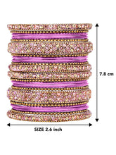 Ruby Radiance Metal Bangle Set