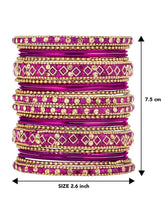 Ruby Radiance Metal Bangle Set