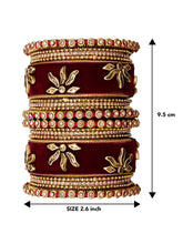 Emerald Charms Silk Threaded Bangles