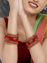 Emerald Charms Silk Threaded Bangles