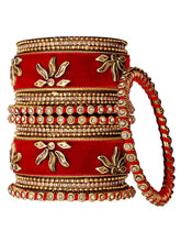 Emerald Charms Silk Threaded Bangles