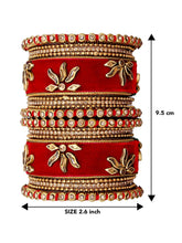 Emerald Charms Silk Threaded Bangles