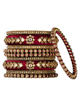 Maroon Empress Luxury Bangle Set