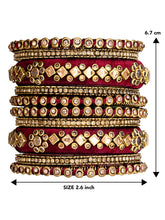 Maroon Empress Luxury Bangle Set