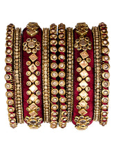 Maroon Empress Luxury Bangle Set