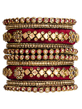 Maroon Empress Luxury Bangle Set