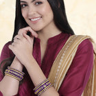 Glamorous Empress Luxury Bangle Set - Purple