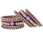 Glamorous Empress Luxury Bangle Set - Purple