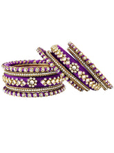 Glamorous Empress Luxury Bangle Set - Purple
