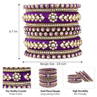 Glamorous Empress Luxury Bangle Set - Purple