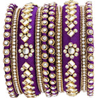 Glamorous Empress Luxury Bangle Set - Purple