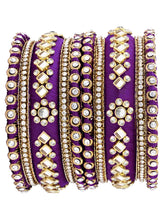 Glamorous Empress Luxury Bangle Set - Purple