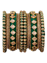 Handmade Silk Thread Bangles Set - Green