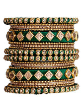 Handmade Silk Thread Bangles Set - Green