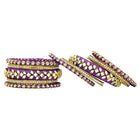 Royal Inspired Silk Thread Bangle Set  - Purple