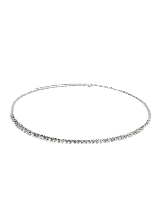 Gleaming Circular Stone Waist Chain