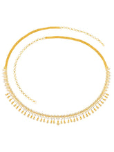 Delicate Fringe CZ & Gold Plated Belly Chain