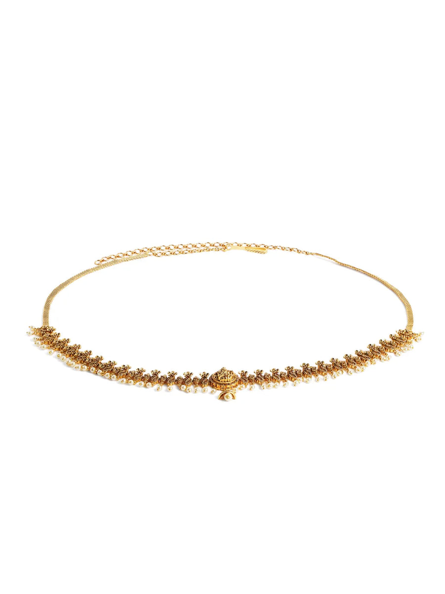 Laxmi Kamarband with Faux Pearl Charm