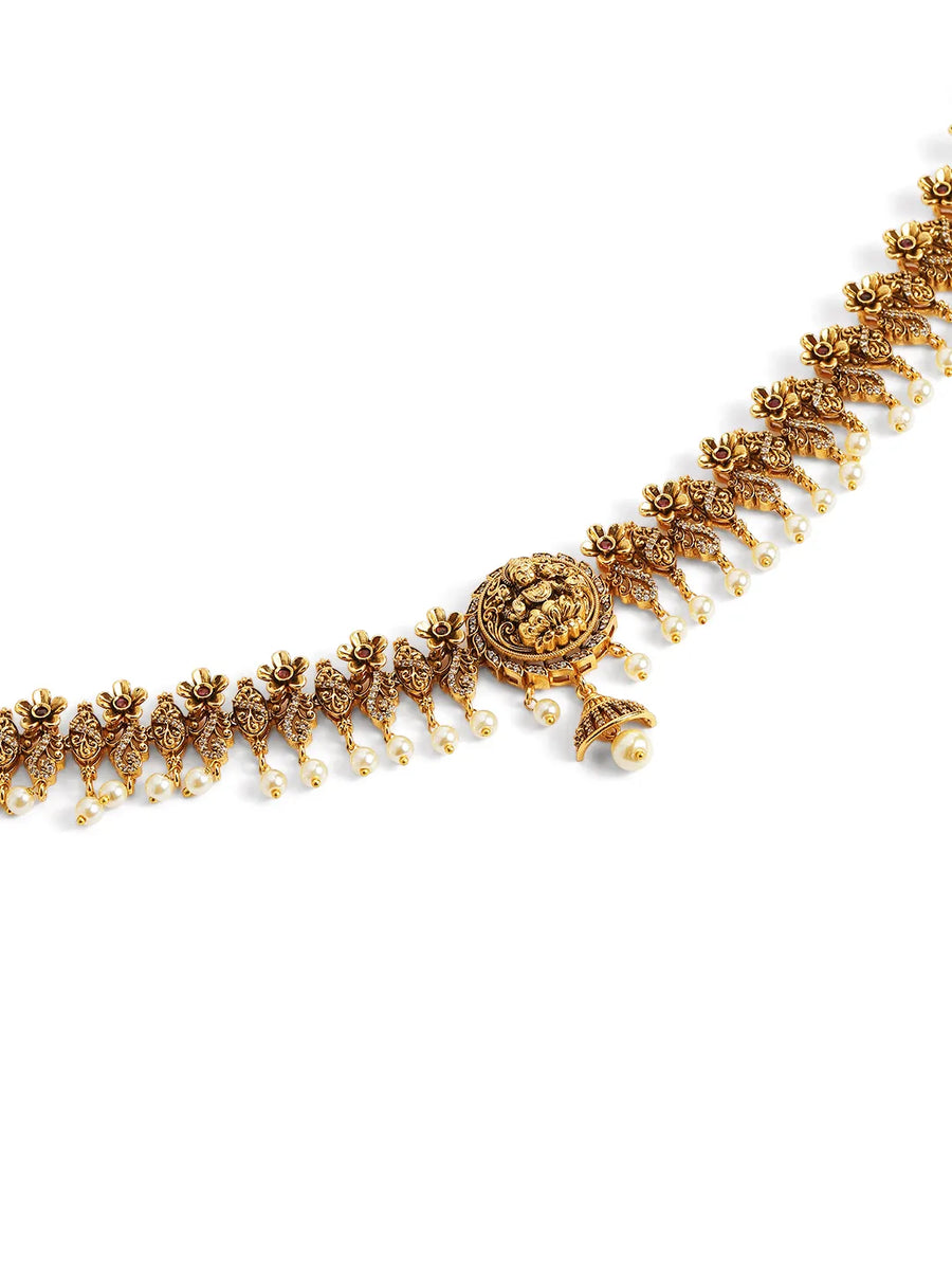Laxmi Kamarband with Faux Pearl Charm