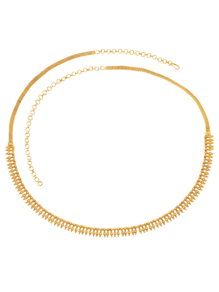 Heritage Leaf Gold Plated Belly Chain
