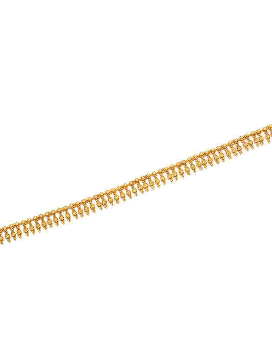 Heritage Leaf Gold Plated Belly Chain