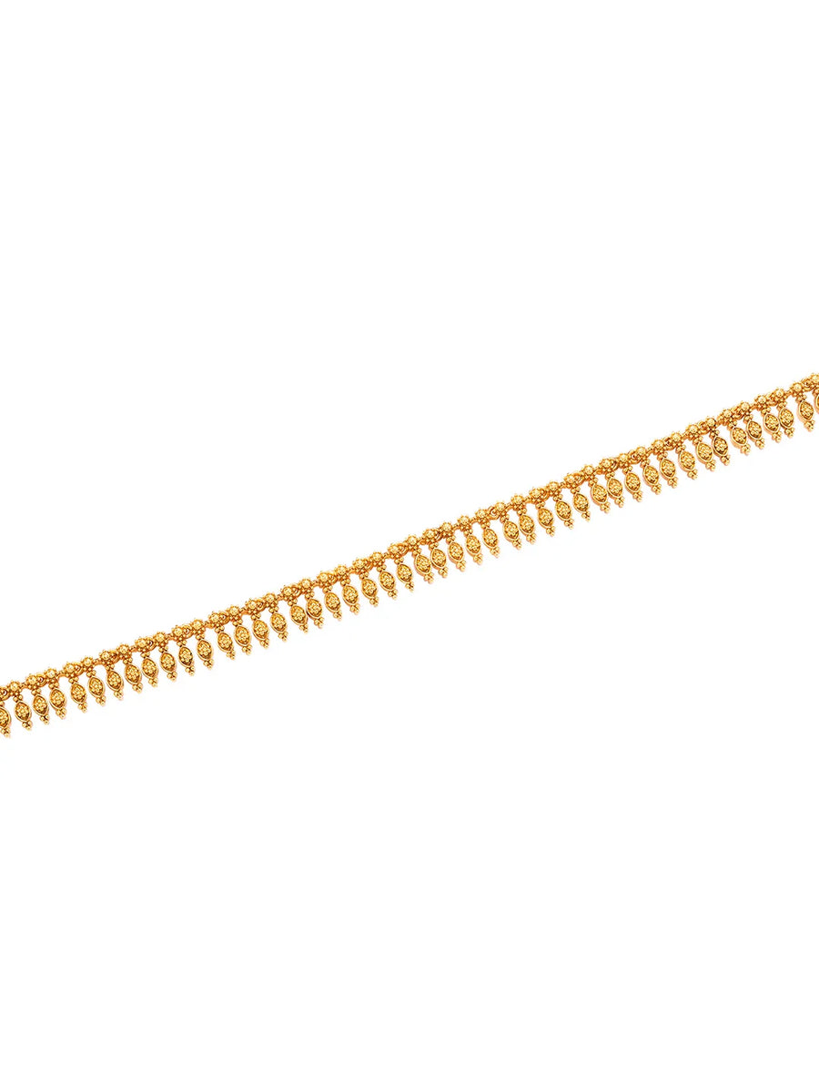 Heritage Leaf Gold Plated Belly Chain