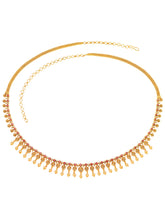 Traditional Delicate Rani Pink & Gold Belly Chain