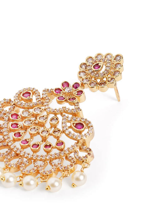 Pearl Drop Royal Festive Earrings