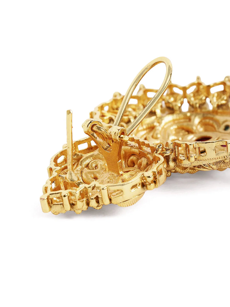 Cultural Heritage Faux Ruby Pearl Dangler