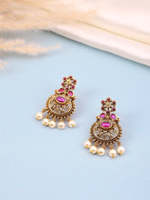 Heritage Floral Motif Dangler Earrings