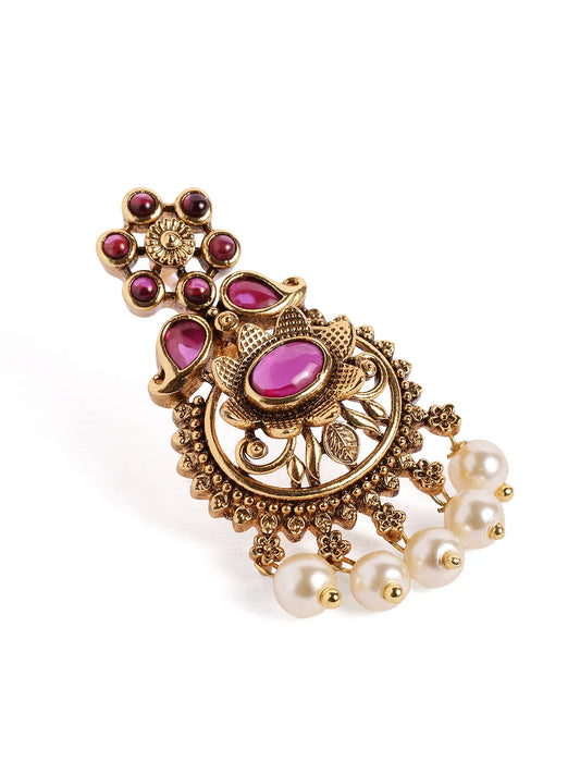 Heritage Floral Motif Dangler Earrings