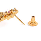 CZ Pearl Peacock Motif Dangler Earrings
